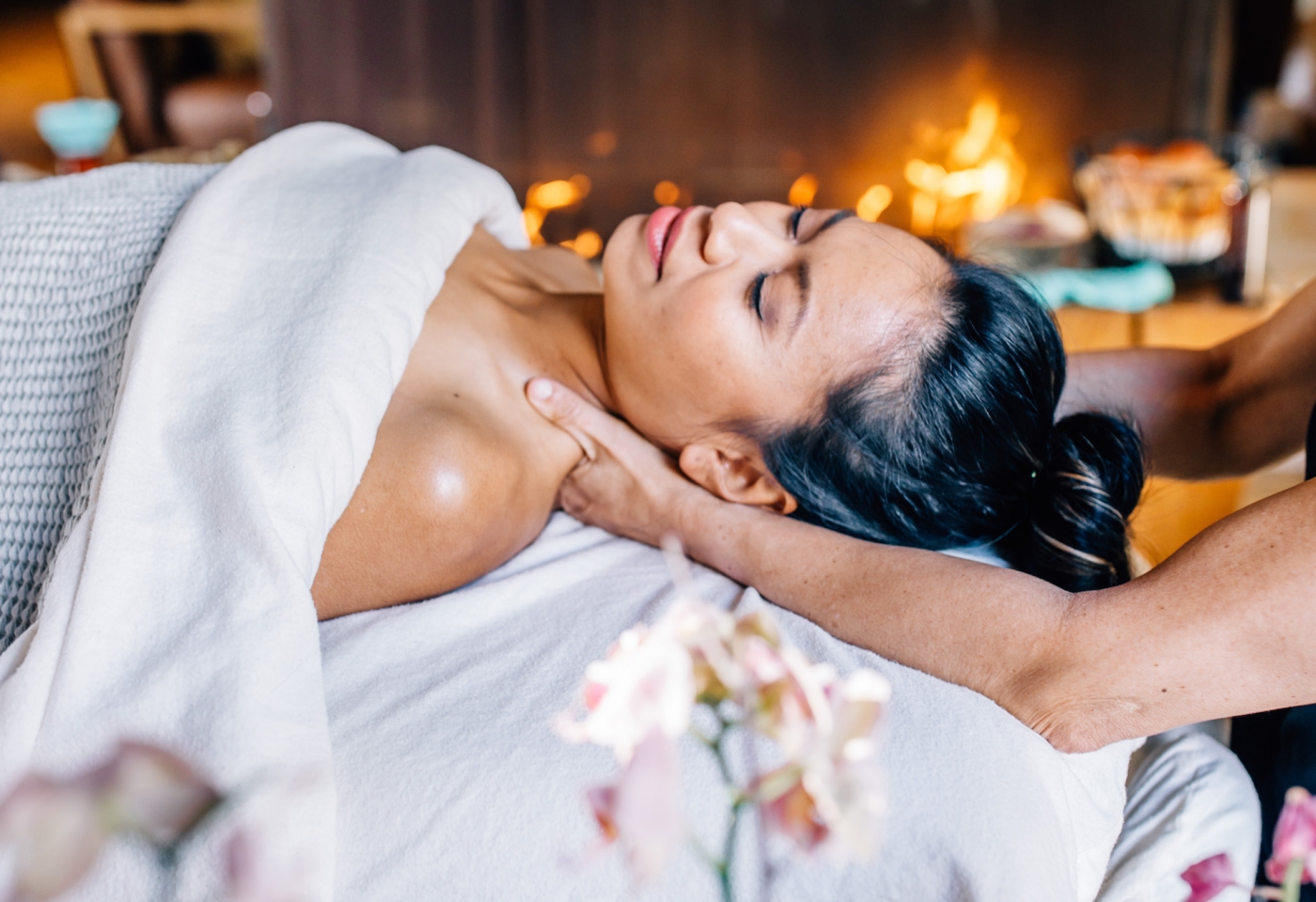 Woman getting massage