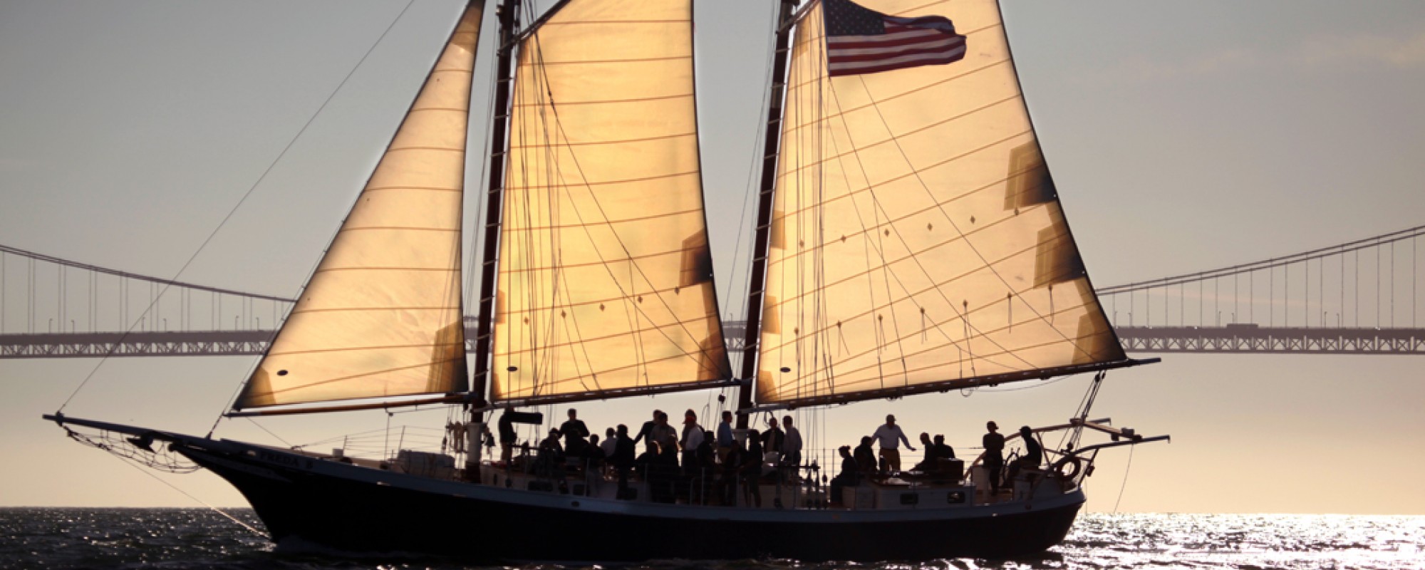 Sail boat sunset