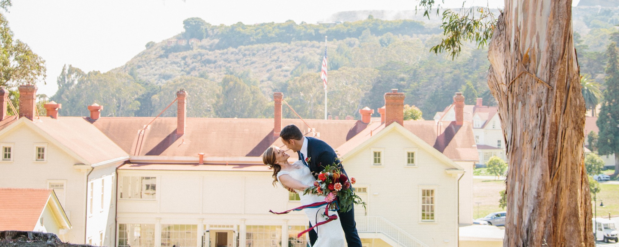 Wedding Couple Kissing